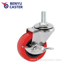 Hot Sale PU Bolt Castor with Side Brake